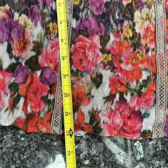 Anthropologie | Weston | Wool Blend Long Sleeve Boho Floral Blouse Size Small S - Picture 5 of 8